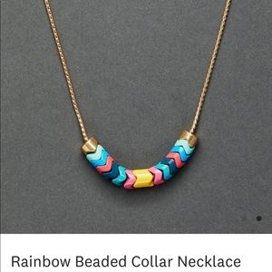 Lucky brand beaded collar necklace size 18”